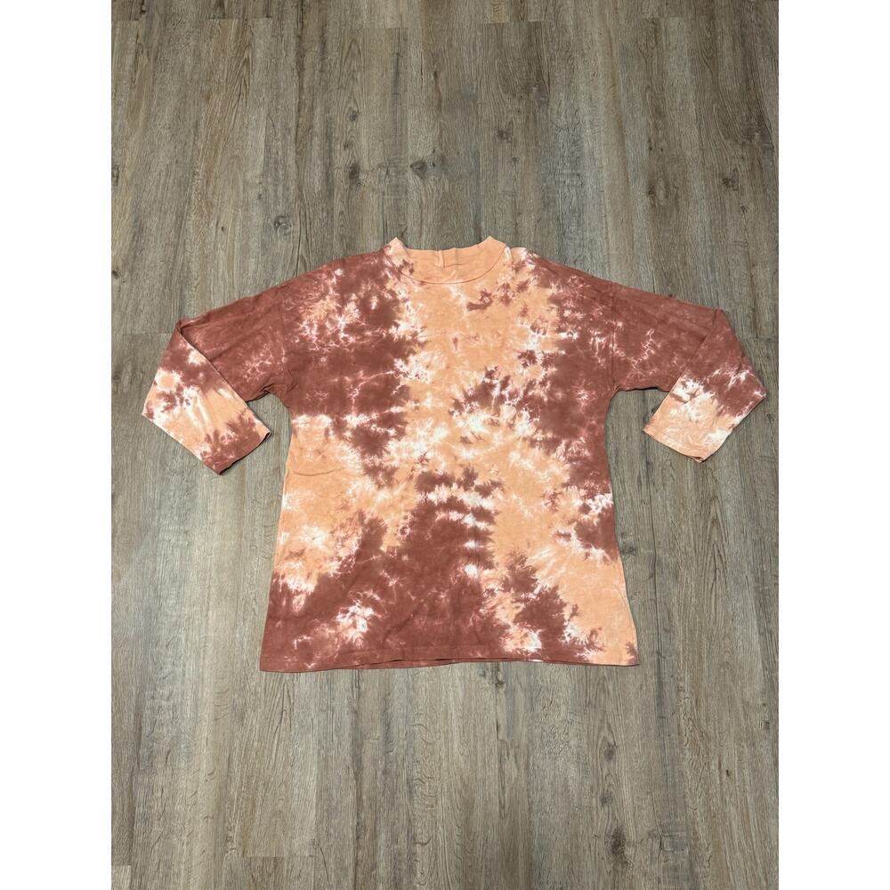 Free People Womens Be Free Tie Dye Long Sleeve Tee Size Large